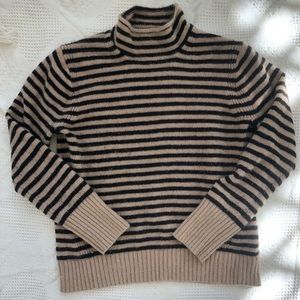 JCrew women’s striped turtleneck sweater size M